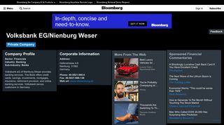 Volksbank eG/Nienburg Weser: Company Profile - Bloomberg