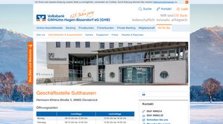 Volksbank GMHütte-Hagen-Bissendorf eG (GHB) Geschäftsstelle ...