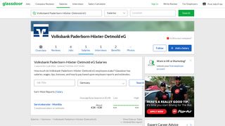 Volksbank Paderborn-Höxter-Detmold eG Salaries in Germany ...