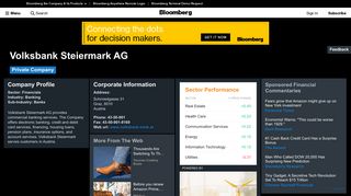 Volksbank Steiermark AG: Company Profile - Bloomberg