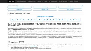 Volksbank Friedrichshafen-Tettnang - What is a Swift Code (BIC Code)?