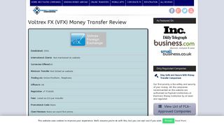 Voltrex FX (VFX) - Money Transfer Comparison