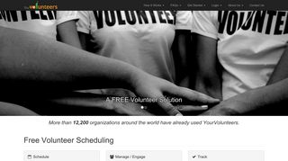 YourVolunteers: Free Volunteer Scheduling, Management, and Tracking