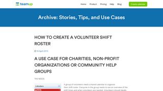 HOW TO CREATE A VOLUNTEER SHIFT ROSTER – Teamup ...