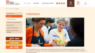 volunteer opportunities - Three Square - Volunteer