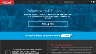 Volunteer - HeadCount - HeadCount.Org