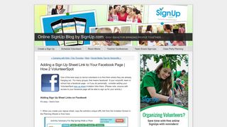 Adding a Sign Up Sheet Link to Your Facebook ... - VolunteerSpot Blog