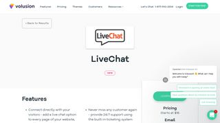LiveChat | Volusion Customer Management Partner
