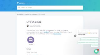 Live Chat App | Volusion Help Center