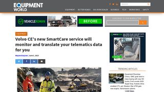 Volvo CE's new SmartCare service will monitor and translate your ...