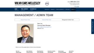 Management/Admin Team - Volvo Cars Wellesley