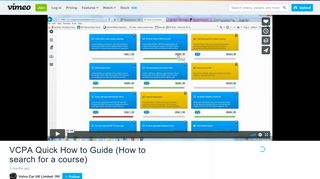 VCPA Quick How to Guide (How to search for a course) on Vimeo