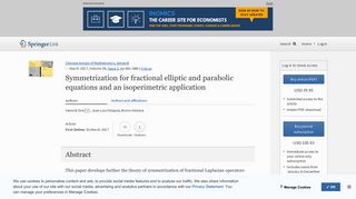 Symmetrization for fractional elliptic and parabolic equations and an ...