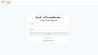 Sign in to Vonage Business