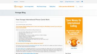 How Vonage International Phone Cards Work | Vonage Blog