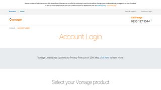 Account Login - Vonage