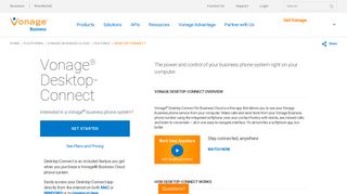Vonage® Desktop-Connect Business Softphone | Vonage Business