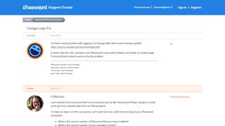 Vonage Login Fix — 1Password Forum