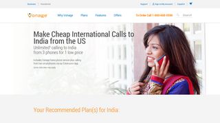 Cheap International Calls to India from the US | Vonage US