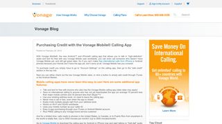 Purchasing Credit with the Vonage Mobile® Calling App | Vonage Blog