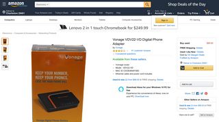 Amazon.com: Vonage VDV22-VD Digital Phone Adapter: Computers ...