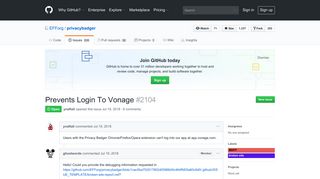 Prevents Login To Vonage · Issue #2104 · EFForg/privacybadger ...