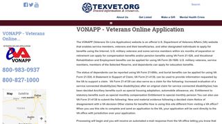 VONAPP - Veterans Online Application | TexVet