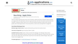 Vons Application, Jobs & Careers Online - Job-Applications.com