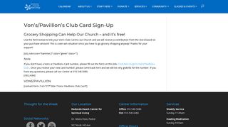 Von's/Pavillion's Club Card Sign-Up