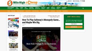 How To Play Safeway's Monopoly Game... and Maybe Win Big - Mile ...