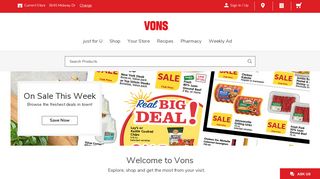 Vons - just for U information page
