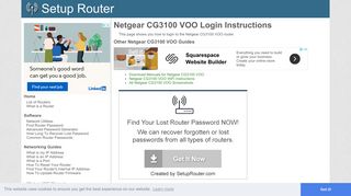 How to Login to the Netgear CG3100 VOO - SetupRouter