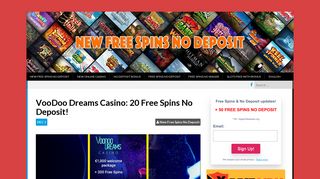 VooDoo Dreams Casino: 20 Free Spins No Deposit! - New Free Spins ...