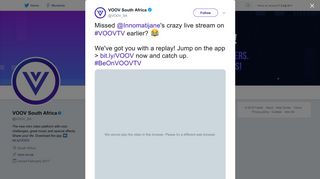 VOOV South Africa on Twitter: 