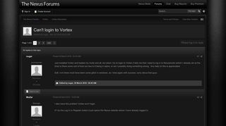 Can't login to Vortex - Vortex Discussion - The Nexus Forums