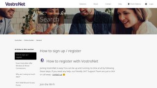 How to sign up / register – VostroNet