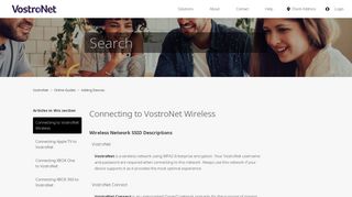 Connecting to VostroNet Wireless – VostroNet