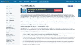 Voter ID Card Delhi - BankBazaar