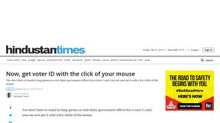Now, get voter ID with the click of your mouse | india | Hindustan Times