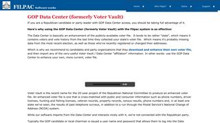 GOP Datacenter (fka Voter Vault) - FILPAC