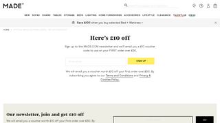 Official Made Voucher Codes - Get £10 Discount | MADE.com