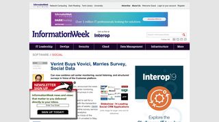 Verint Buys Vovici, Marries Survey, Social Data - InformationWeek