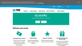 VOX Rewards | VOX Cinemas UAE