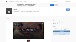 vox.io Careers, Funding, and Management Team | AngelList