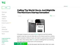 Calling The World: Vox.io Just Might Be The Next Euro Startup ...