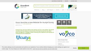 Voxco launches a new Website for Acuity4 Survey | Press Release ...