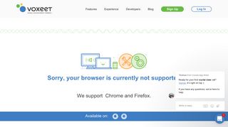 Browser Not Supported - Voxeet.com