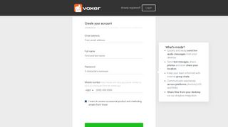 Need an account? Click here to sign up - Voxer