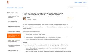 How do I Deactivate my Voxer Account? – Voxer Support