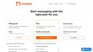 Plans and Pricing | Voxer